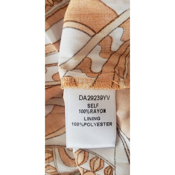 NWT AAKAA CUT OUT LONG SLEEVE ABSTRACT PRINT LONG DRESS SZ SMALL - Picture 8 of 9